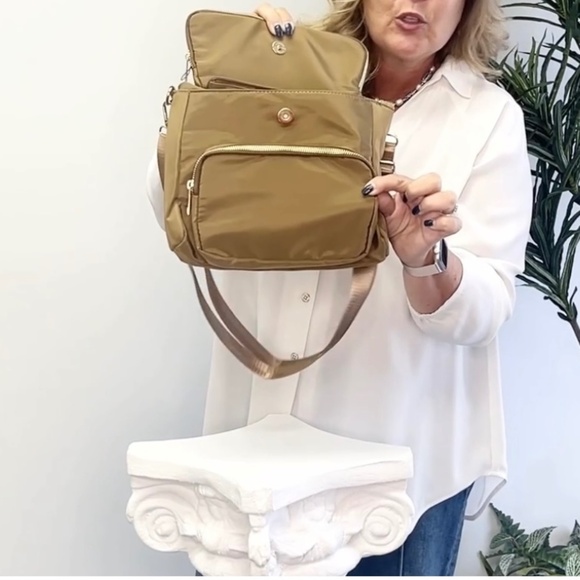 K. Carroll Nylon Messenger Crossbody or Shoulder Bag in Pink - NWT - Picture 5 of 7